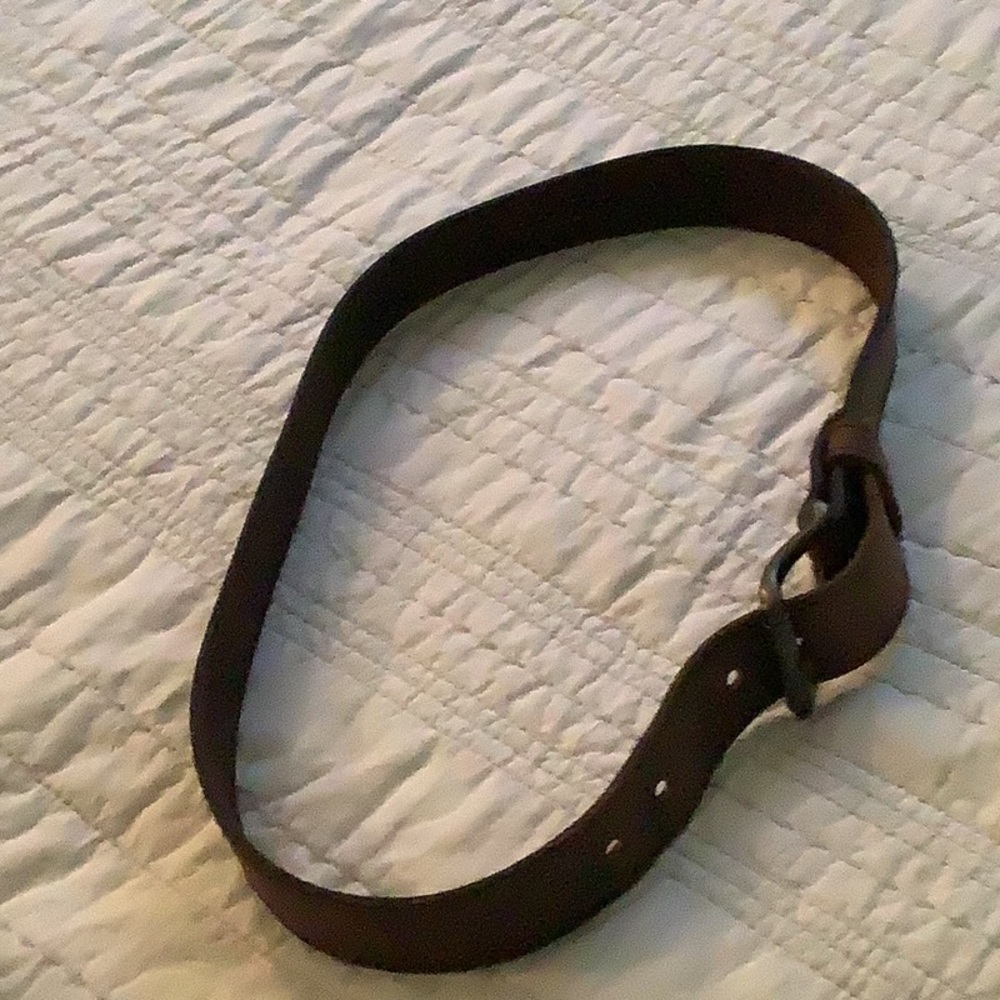 Brown leather belt